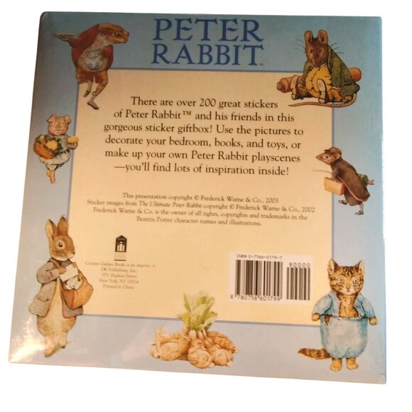 Beatrix Potter Peter Rabbit Sticker Gift Box 200 Sticker Frederick Warner Easter - Picture 2 of 5